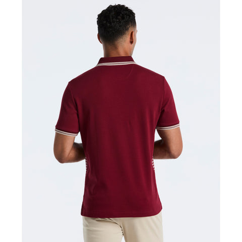 Cotton Mini Jacquard Polo (Cabernet) 