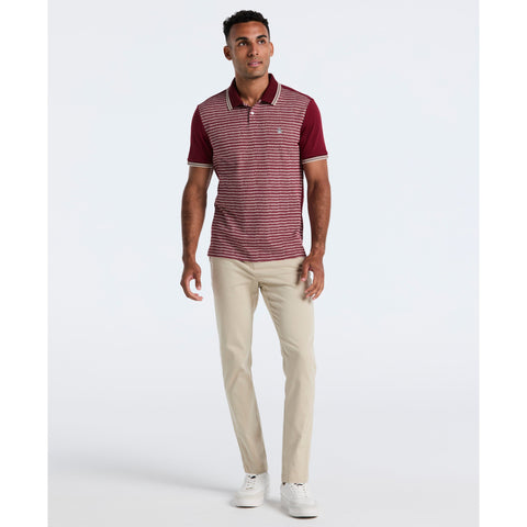 Cotton Mini Jacquard Polo (Cabernet) 