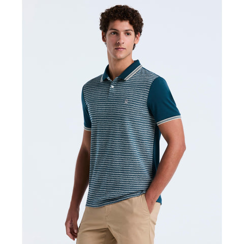 Cotton Mini Jacquard Polo (Reflecting Pond) 