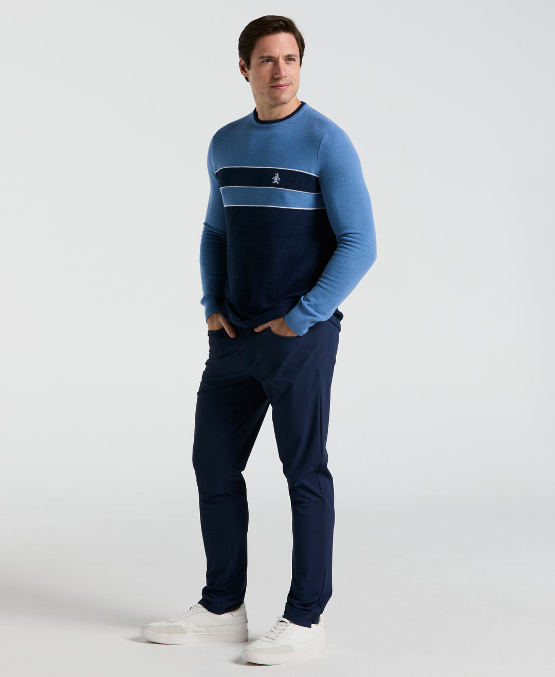Mixed Media Golf Sweater  (Quiet Harbor) 