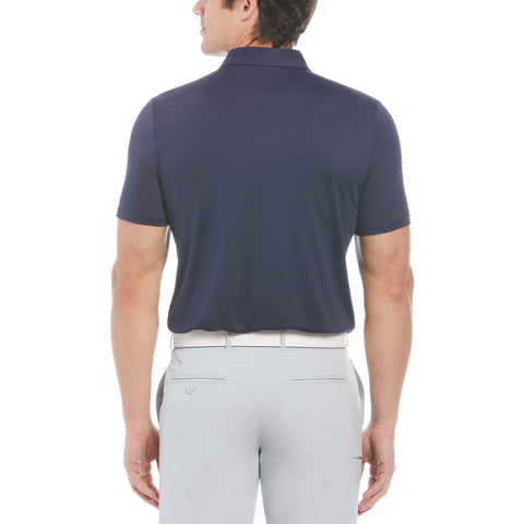 Mixed Media Polar Pete Print Golf Polo Shirt (Black Iris) 