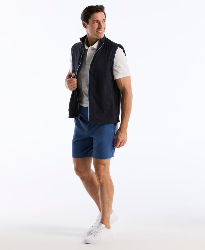 Mixed Media Sleeveless Golf Vest