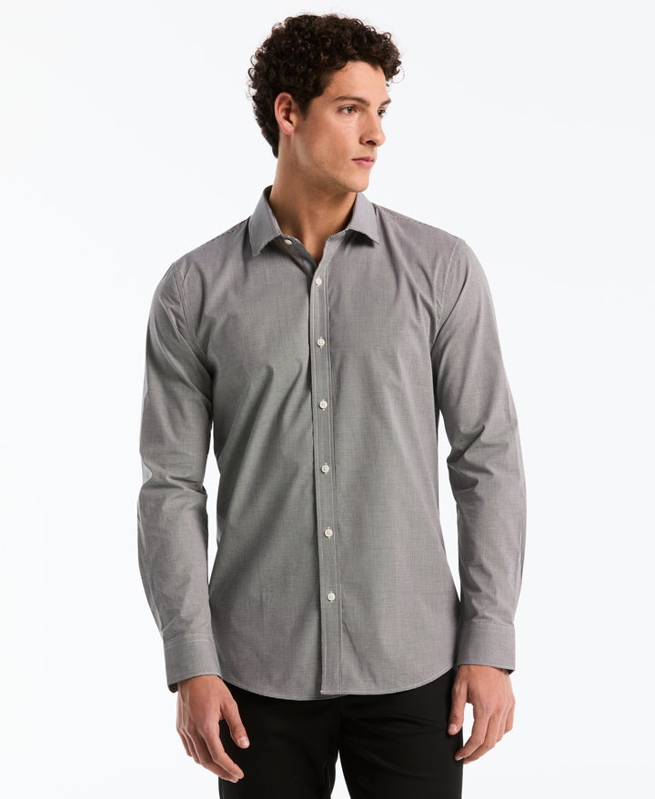 Modern Gingham Print Shirt-Dress Shirts-Black-14.5-32-33-Original Penguin