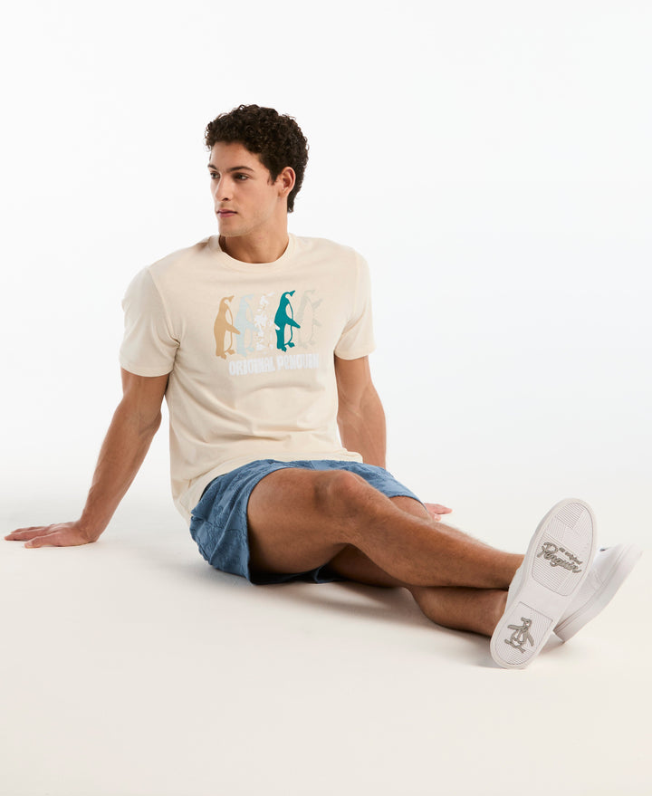 Multi Penguin Graphic Tee (Birch) 