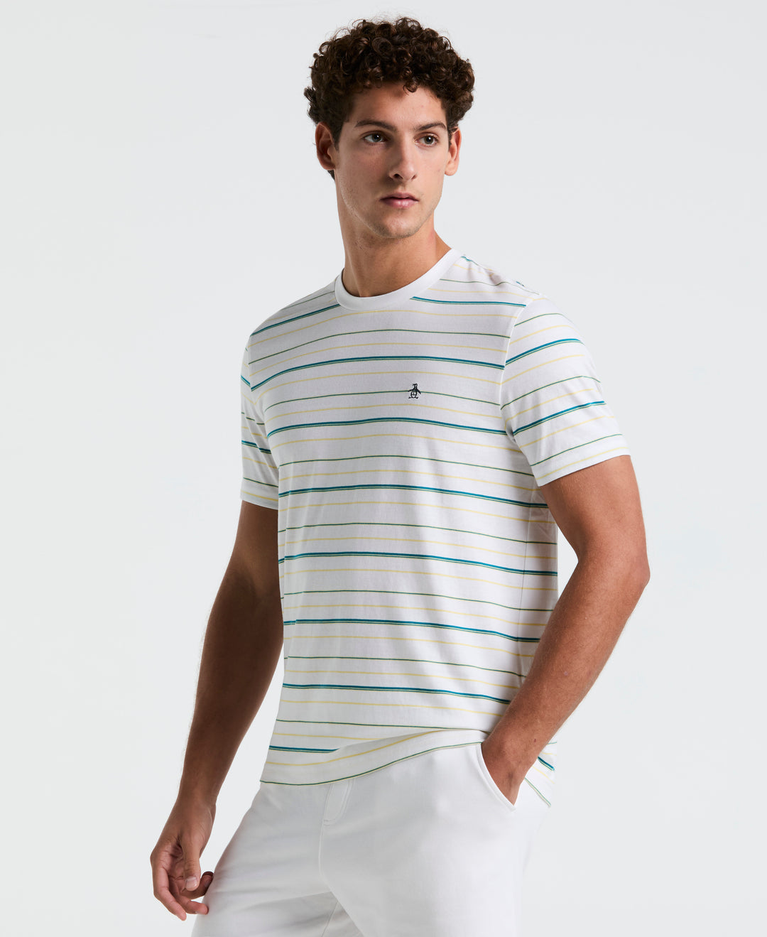 Jersey Multi Stripe Tee (Bright White) 