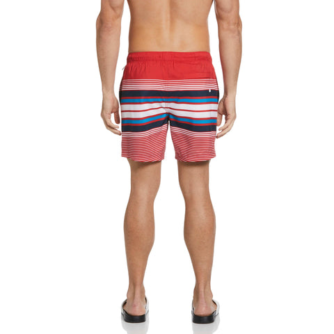 Multi Stripe Swim Shorts (Molten Lava) 