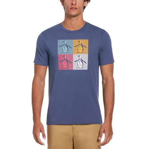 Multiple Pete Print Tee (Blue Indigo) 