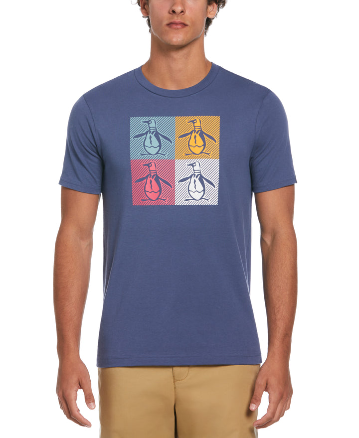 Multiple Pete Print Tee (Blue Indigo) 