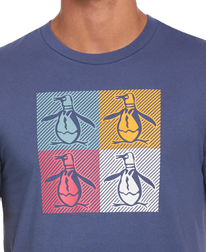 Multiple Pete Print Tee (Blue Indigo) 
