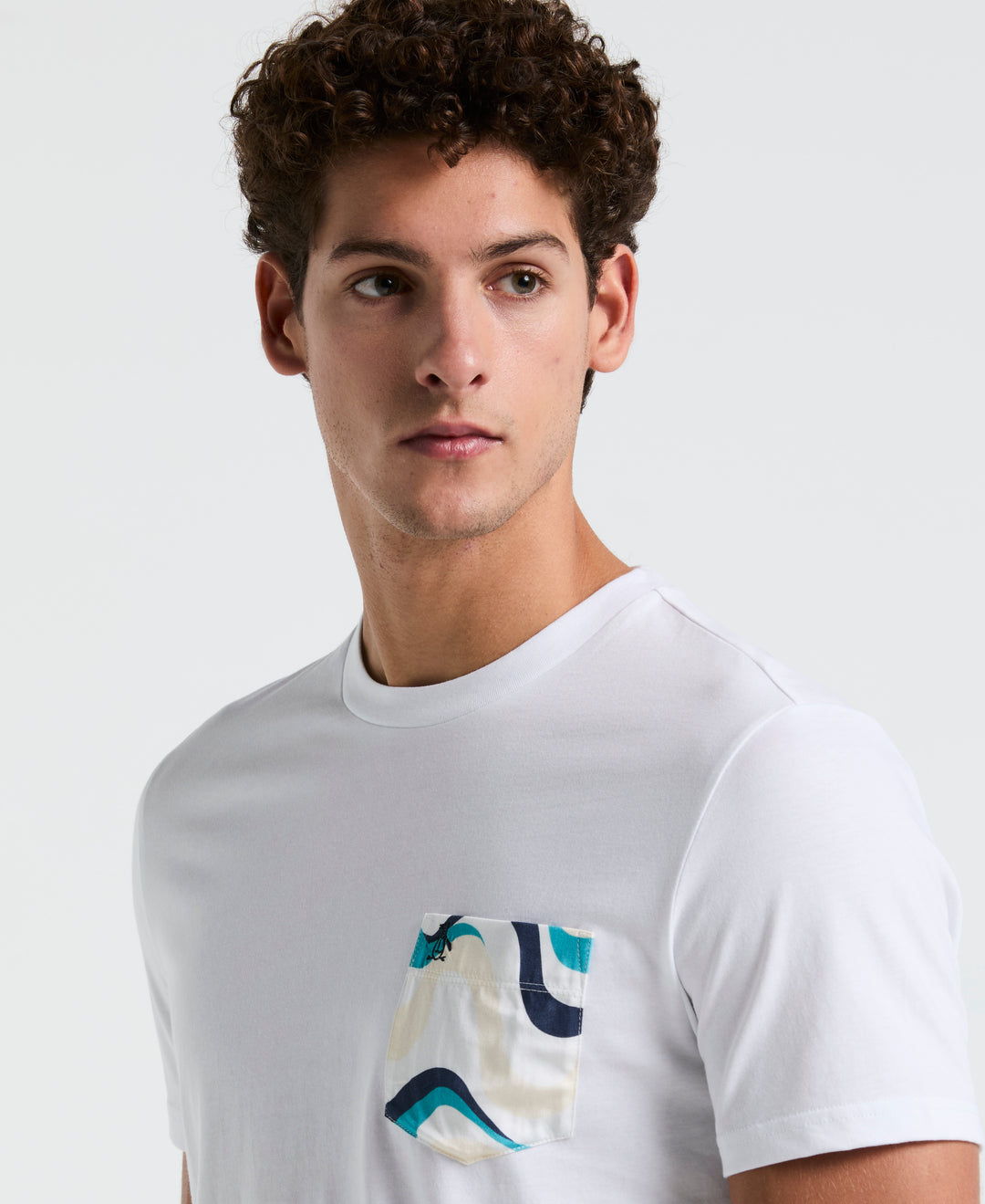 Jersey Woven Multi Pocket Tee (Bright White) 