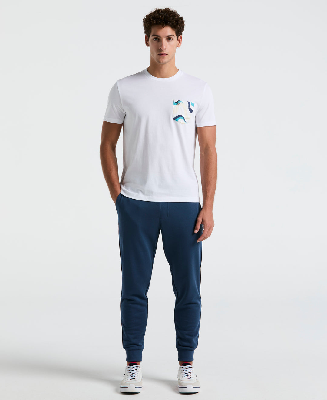Jersey Woven Multi Pocket Tee (Bright White) 