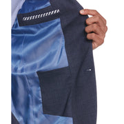 Navy Birdseye Suit Jacket  (Navy) 