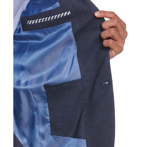 Navy Birdseye Suit Jacket  (Navy) 