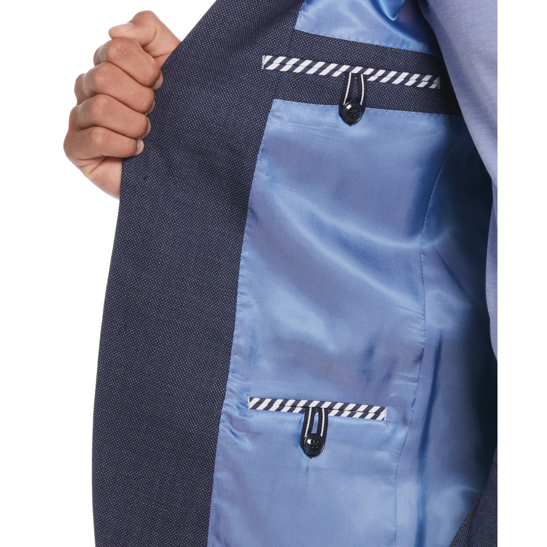 Navy Birdseye Suit Jacket  (Navy) 