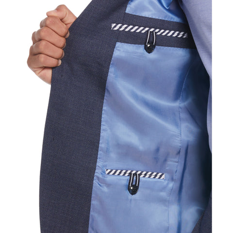 Navy Birdseye Suit Jacket  (Navy) 