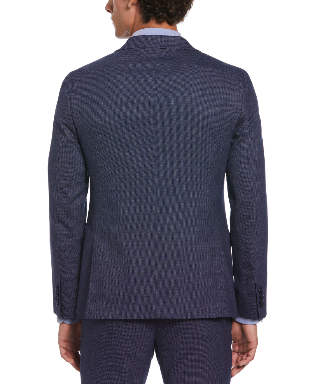Navy Birdseye Suit Jacket  (Navy) 