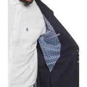 Navy Linen Wool Blend Knit Blazer-Suit Jackets-Original Penguin