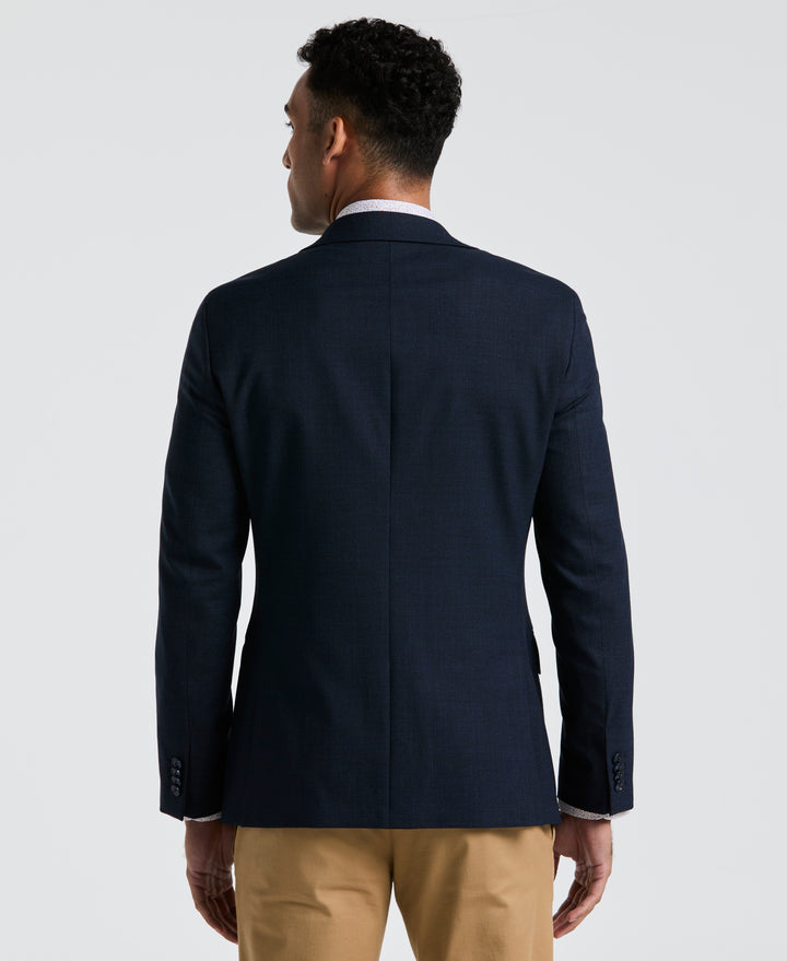 Navy Osmans Wool Poly Blend Suit Jacket  (Navy) 
