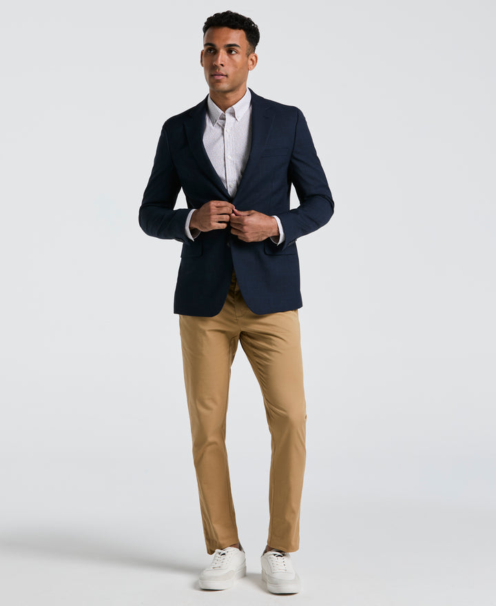 Navy Osmans Wool Poly Blend Suit Jacket  (Navy) 