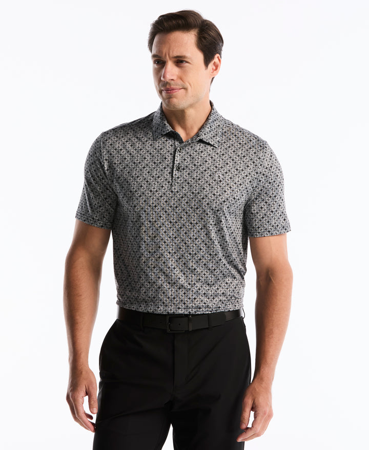 Neo Abstract Geo Golf Polo (Caviar) 