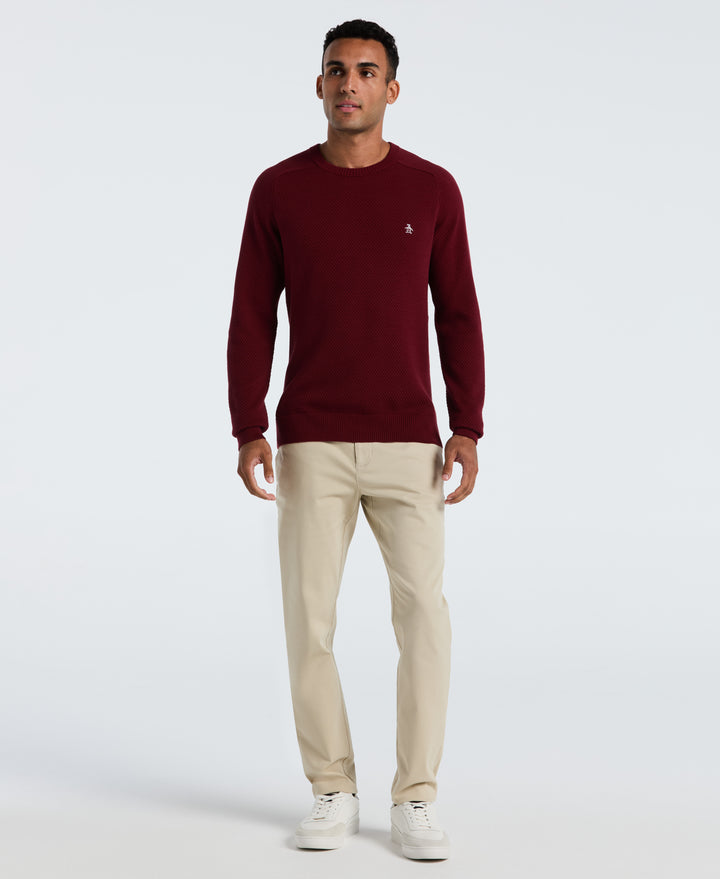Cotton Bubble Stitch Sweater (Cabernet) 