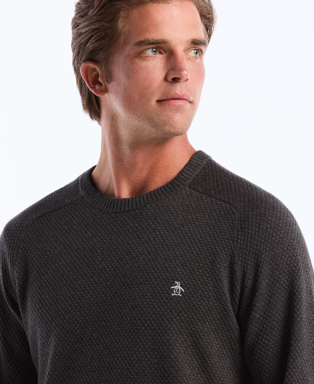 Cotton Bubble Stitch Sweater (Dark Sapphire) 