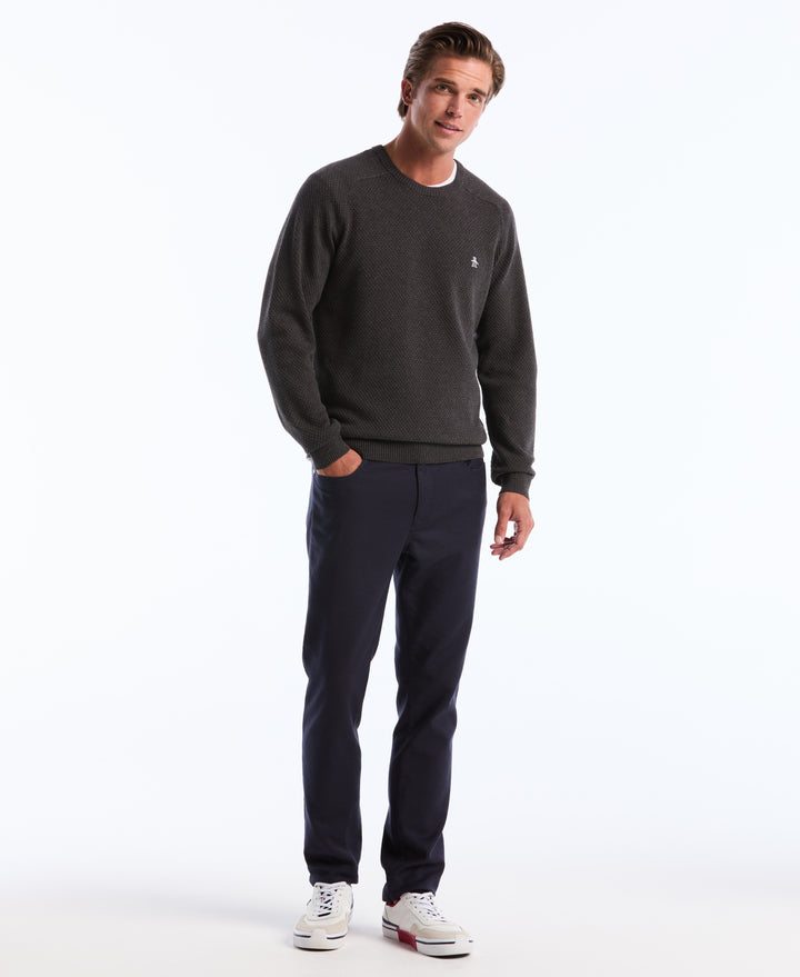 Cotton Bubble Stitch Sweater (Dk Charcoal Heather) 