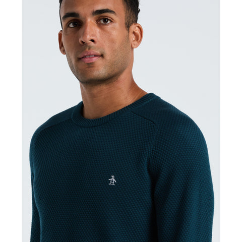 Cotton Bubble Stitch Sweater (Reflecting Pond) 