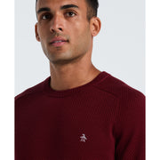 Cotton Bubble Stitch Sweater (Cabernet) 