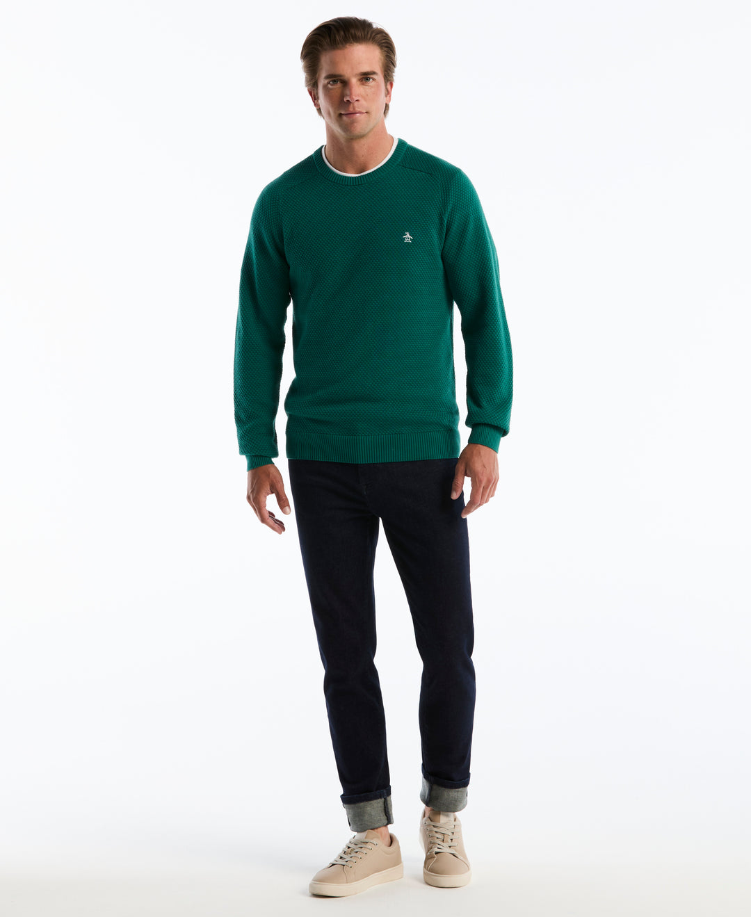 Cotton Bubble Stitch Sweater (Storm) 
