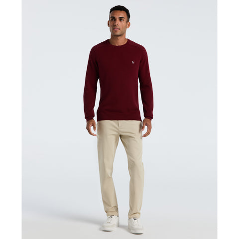 Cotton Bubble Stitch Sweater (Cabernet) 