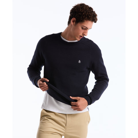 Novelty Bubble Stitch Sweater-Sweaters-Original Penguin