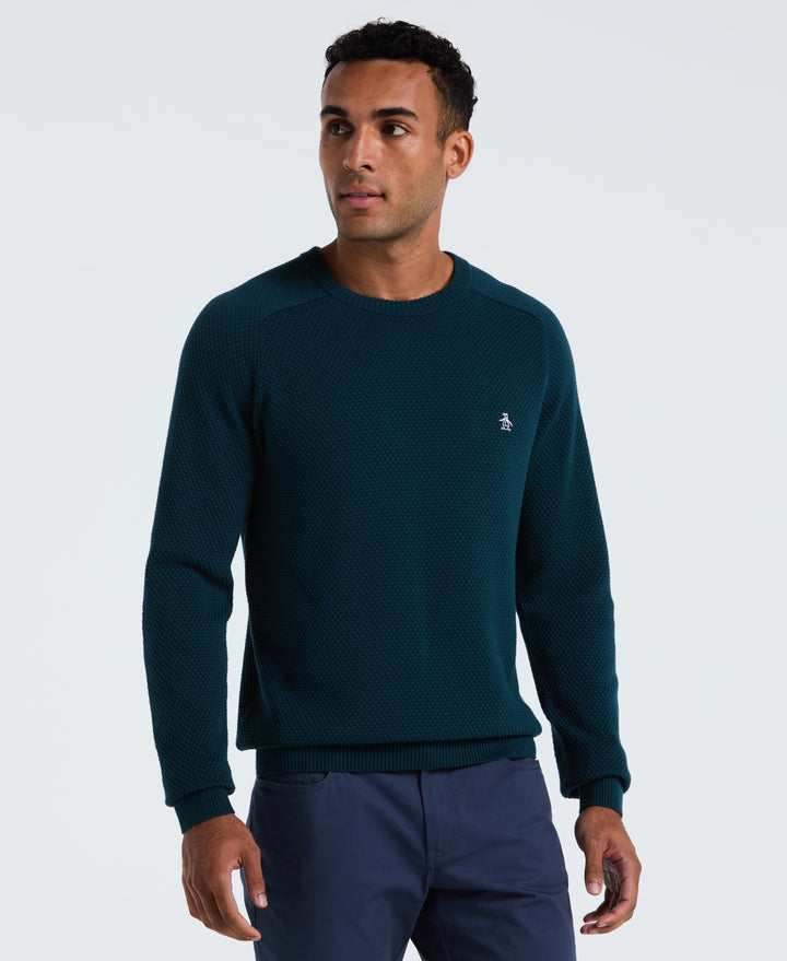 Cotton Bubble Stitch Sweater (Reflecting Pond) 