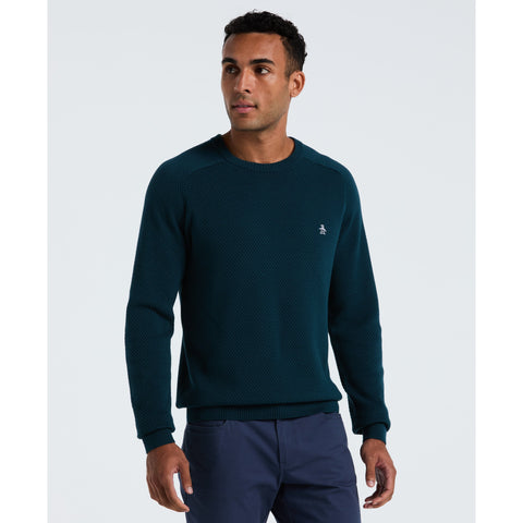 Cotton Bubble Stitch Sweater (Reflecting Pond) 