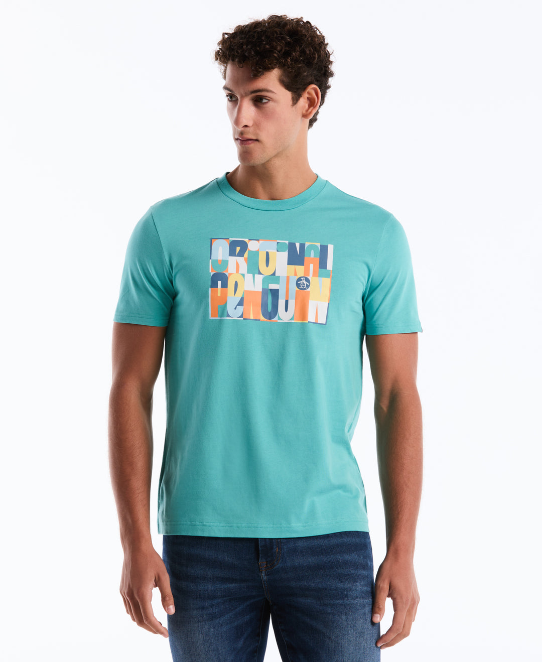 OP Block Letters Cotton Graphic Tee (Aquarelle) 