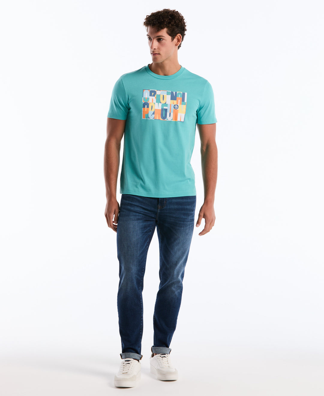 OP Block Letters Cotton Graphic Tee (Aquarelle) 