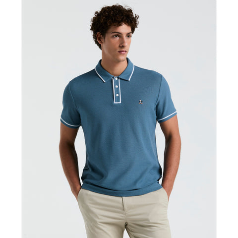 Organic Cotton Bentley Mesh Polo Shirt (Copen Blue) 