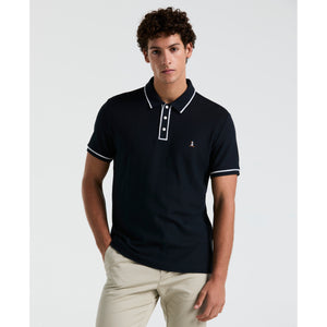 Organic Cotton Bentley Mesh Polo Shirt (Dark Sapphire) 