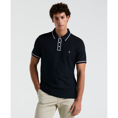 Organic Cotton Bentley Mesh Polo Shirt (Dark Sapphire) 