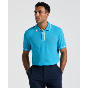 Organic Cotton Bentley Mesh Polo Shirt (Horizon Blue) 