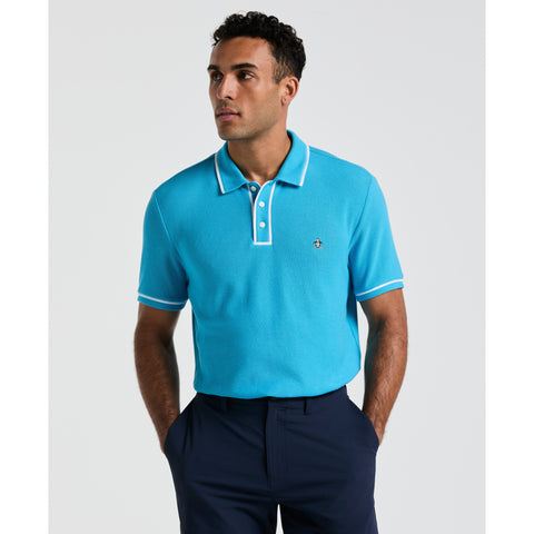 Organic Cotton Bentley Mesh Polo Shirt (Horizon Blue) 