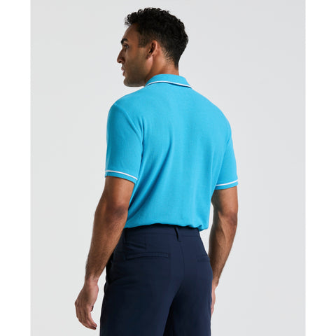 Organic Cotton Bentley Mesh Polo Shirt (Horizon Blue) 