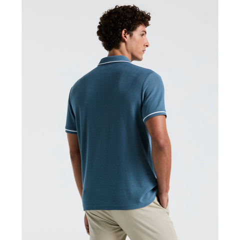 Organic Cotton Bentley Mesh Polo Shirt (Copen Blue) 