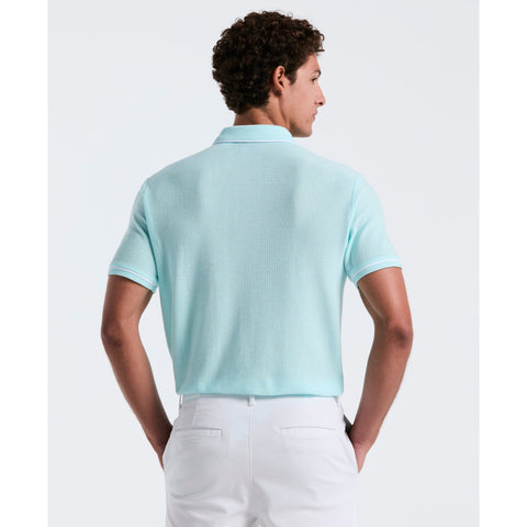 Organic Cotton Bentley Mesh Polo Shirt (Spa Retreat) 