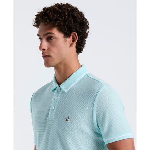Organic Cotton Bentley Mesh Polo Shirt (Spa Retreat) 