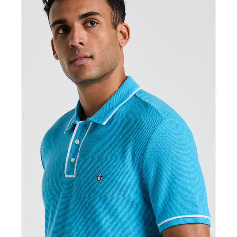 Organic Cotton Bentley Mesh Polo Shirt (Horizon Blue) 
