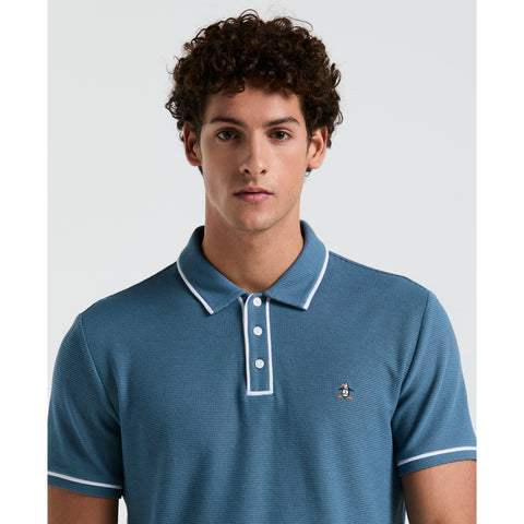 Organic Cotton Bentley Mesh Polo Shirt (Copen Blue) 