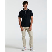 Organic Cotton Bentley Mesh Polo Shirt (Dark Sapphire) 