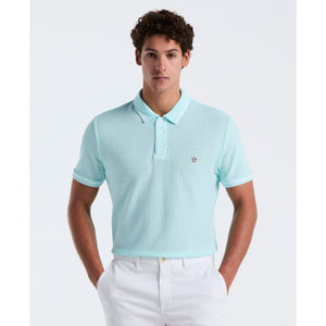 Organic Cotton Bentley Mesh Polo Shirt (Spa Retreat) 