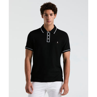 Organic Cotton Bentley Mesh Polo-Polos-True Black-XS-Original Penguin